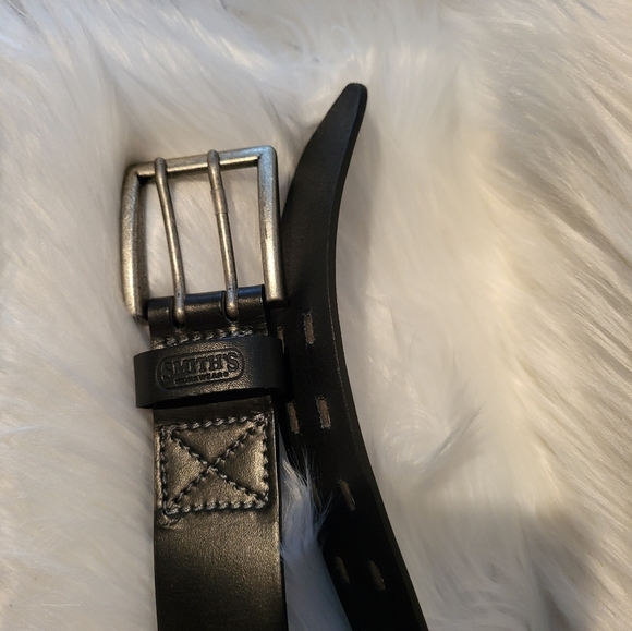 Smiths Men's Black Leather Belt , Size Medium 34/30 - Picture 2 of 3